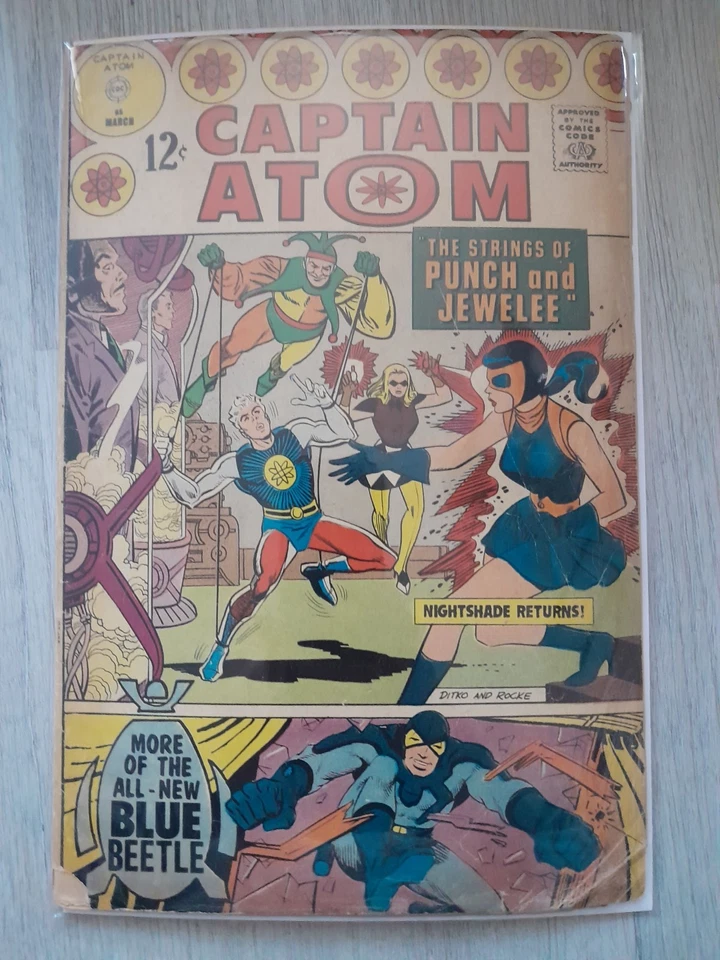 Charlton Comics Captain Atom 1967 #85 primera aplicación. Punch and Jewelee Foto 1 de 1