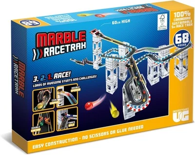 University Games | Marble RaceTrax Spiel | 68 Teile Marble Race Track