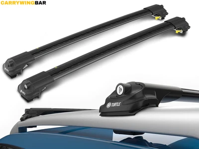 To Fit 2003-2010 BMW X3 E83 Roof Rack Cross Bars Rails Aluminium Black 2x - Image 1 of 4