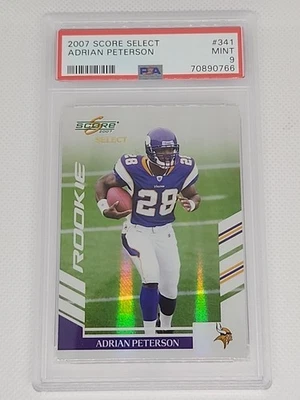 Adrian Peterson 2007 Score Select Rookie Prizm Refractor /599 PSA 9 - Image 1 of 3