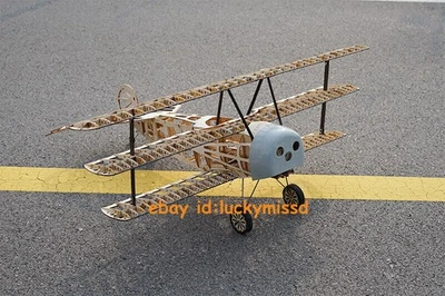 Avión de madera Fokker Dr.I Barón Rojo Hágalo usted mismo Kit Modelo Juguete Envergadura Regalos 102 cm Foto 1 de 4