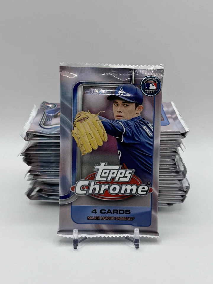 2025 Topps Chrome бейсбол - лот из 20 базовых пакетов Logofractor - MVP выкуп/RC - Изображение 1 из 1