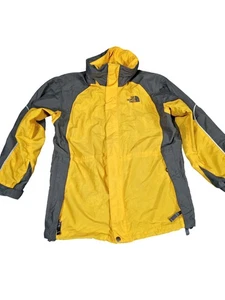 The North Face Jacket Youth Large Yellow Gray Ski Snow Outdoors Hooded Parka - Picture 1 of 13