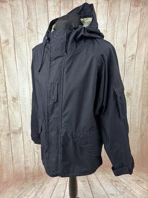 Chaqueta de vuelo ALPHA INDUSTRIES militar utilitaria para hombre mediana negra con capucha Foto 1 de 4