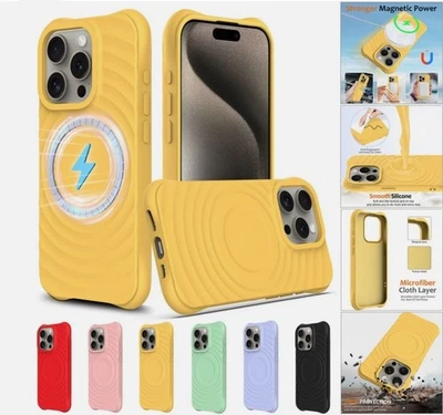 MEINCOVER | FULL BODY COVER SILIKON SCHUTZHÜLLE Handy Hülle für iPhone 16 15 14 13 12 11 Pro Max Display Schutz Magsafe TPU Case