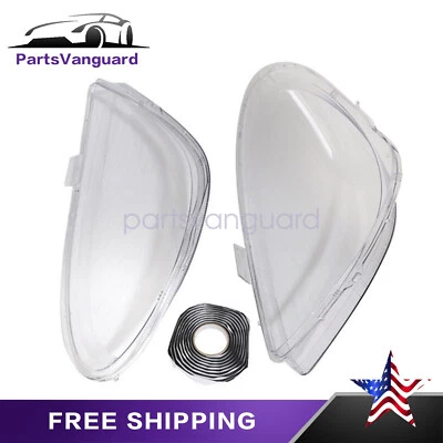 Carcasa de lente de faro + pegamento delantero 2 piezas para Mercedes-Benz SLK R171 2005-2011 Foto 1 de 4