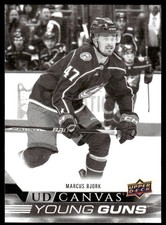 2022-23 Upper Deck Young Guns Canvas Black & White Marcus Bjork RC #C363