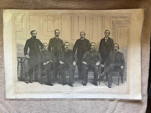President Cleveland and Cabinet Portrait 1886 Large Folio Print - Picture 1 of 4