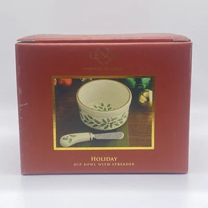 LENOX HOLIDAY GATHERINGS DIP BOWL WITH SPREADER NEW IN BOX - Picture 1 of 4