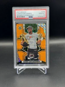 Giannis Antetokounmpo 2021 Mosaic #296 Finals MVP Arancione Fluorescente /25 PSA 10 - Foto 1 di 4