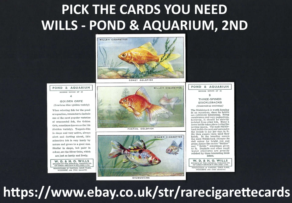 WILLS - POND & AQUARIUM, 2ND - PICK THE CARDS YOU NEED - Image 1 of 1