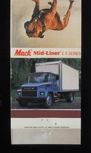 ¿años 80? Mack Mid-Liner Serie C S Mack Truck Bulldog Matchbook - Imagen 1 de 2