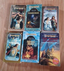 Lot of 6 DRAGON LANCE Books Vintage 1980 Paperback Novels Weis & Hickman  - Picture 1 of 7