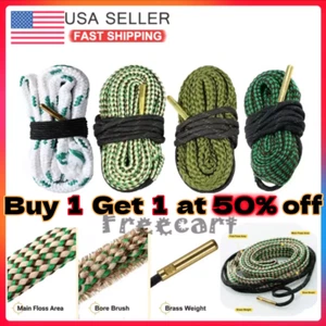 Bore Rope Gun Snake Barrel Cleaners .22 thru .45 & 12 20 Ga Rifle Shotgun Pistol - Picture 1 of 15