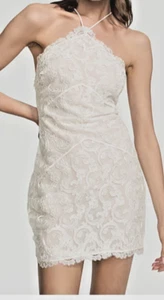NWT Victoria Secret Womens Wedding Slip Halter Top Side Zip Laced Back Size XL - Picture 1 of 9