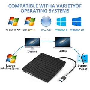 Drive External Optical USB 3.0/Type-C Portable for Netbook Hard Disk Player - Afbeelding 1 van 11