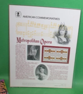 American Commemoratives Metropolitan Opera USPS Stamps Panel 198 Sept. 14, 1983 - Bild 1 von 5