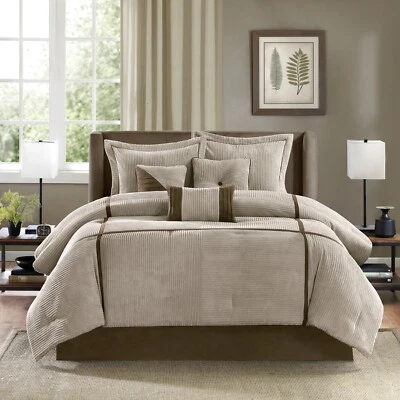 Madison Park Dallas 7 Piece Comforter Set with Bed Skirt Pillow Shams All Season - Image 1 of 4
