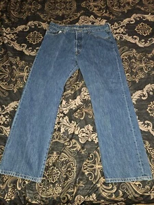 VTG Y2K 2004 Levis 501 Jeans Mens Medium Wash Straight Leg - 36x30 (34×29) - Picture 1 of 12