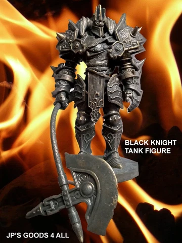 Knight Meele Tank Figure Series 1 Breakaway Game Action Figure Axe Black Spiked Cover