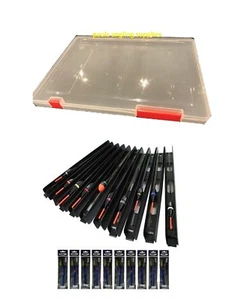10 POLE RIGS IN STORAGE BOX Float Carp Coarse Fishing Tackle . - Picture 1 of 5