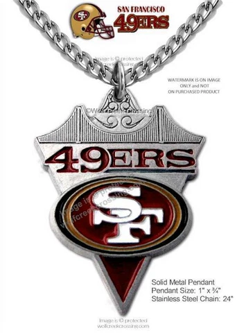 SAN FRANCISCO 49ERS NECKLACE STAINLESS STEEL CHAIN  NFL FOOTBALL SPORTS  #CA' Cover