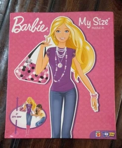 2009 Barbie XL My Size Puzzle 3 Feet Tall 46 Piece Mattel Pink shopping purse  - Picture 1 of 3