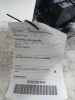 Used A/C Selector Switch fits: 2018 Nissan Titan Platinum Reserve Grade A - Image 1 of 4