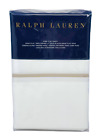 RALPH LAUREN KING Cotton Palmer Percale 464 TC White Pale Flat Sheet R. $185 NEW