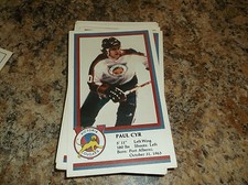 1982-83 VICTORIA COUGARS PAUL CYR WHL PLAYER CARD 
