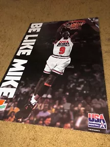 (3) MICHAEL JORDAN 25"X17" GATORADE OLYMPIC TEAM USA BASKETBALL POSTER LOT-NEW - Picture 1 of 4