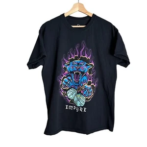 Empyre Herren T-Shirt Blue Panther with Dice schwarz Größe L Flammen Y2K 90er - Bild 1 von 5