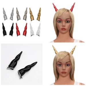 Adults Kids Beast Horn Hair Clip Festival Headwear Christmas Headband Cosplay - Picture 1 of 39