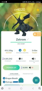 Pokemon Zekrom (Maxed Out to Level 40) Go - Bild 1 von 2