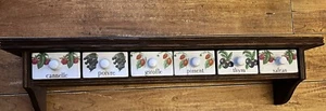 Porcelaine De Paris 6 Spices Wall Shelf Rack Les Fruits France - Picture 1 of 11