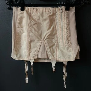 Vintage pink Open Bottom Corset Girdle garter skirt zip size M/L - Picture 1 of 6