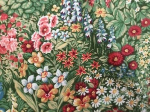 Sharon Kessler fabric decorating floral 11-1/2 yds. GORGEOUS!! - Picture 1 of 7