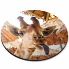 Round Mouse Mat - Funny Giraffe Tongue Joke Office Gift #14594