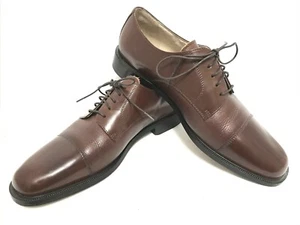 Florsheim Cap Toe Lace up Leather Oxford Men's Size 10-D in Brown - Picture 1 of 10