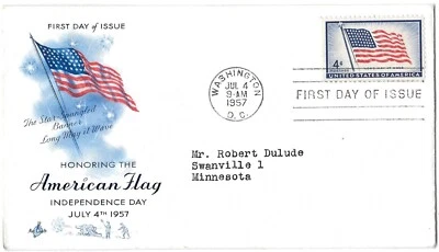 4 '57 FDCs 48 star flag SC# 1094, 2 on ArtCraft, 2 on Artmaster - Image 1 of 4