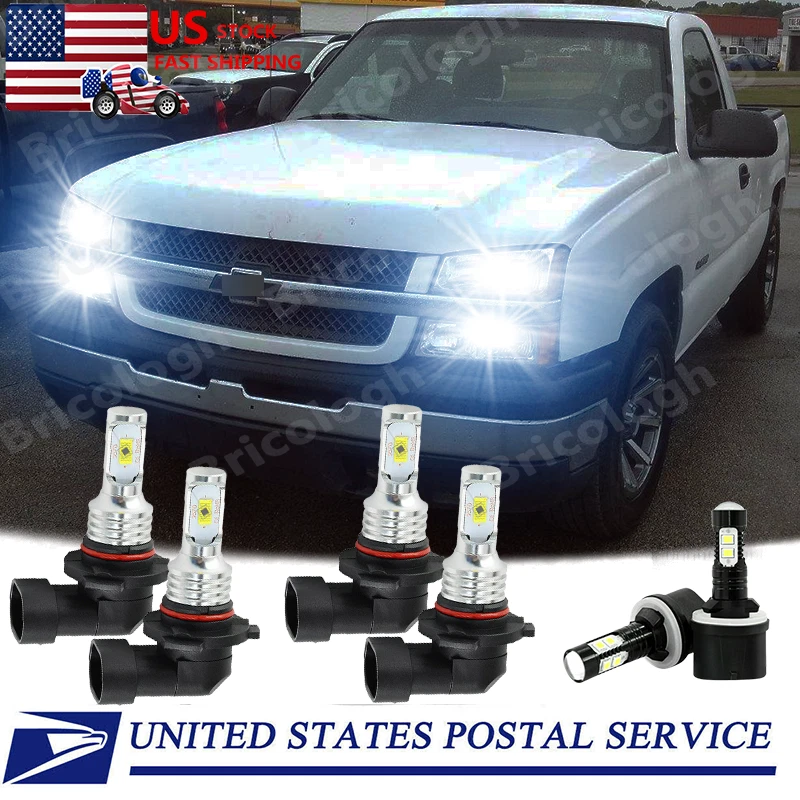 Faros LED y luces antiniebla 6x bombillas para Chevy Silverado 1500 2500HD 1999-2002 Foto 1 de 4