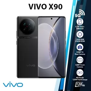 (New) VIVO X90 5G 12GB+256GB Dual SIM Unlocked Android Cell Phone - BLACK - Picture 1 of 5