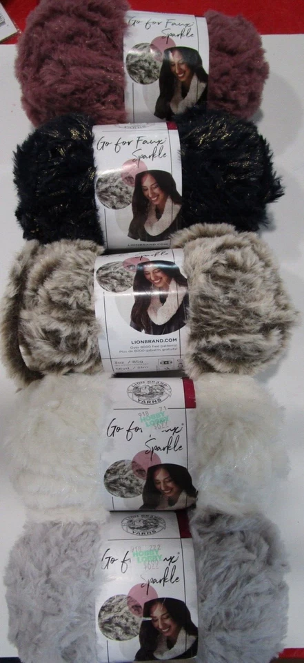 Lion Brand Go For Faux Sparkle....5 colors to choose from - Image 1 of 1