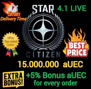 Star Citizen aUEC 15.000.000 ๐+5% Bonus๐ Alpha UEC 4.1.1 Live Preview - Picture 1 of 1