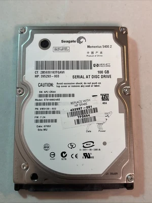 Seagate 100GB ST9100824AS SATA 2.5” HDD Laptop Hard Drive @HDD3 - Image 1 of 2