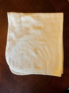 GERBER Thermal Waffle Weave Light Yellow 100% Cotton Security Baby Blanket lovey - Picture 1 of 9