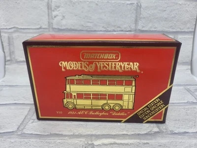 MATCHBOX MODELS OF YESTERYEAR Y10 1931 AEC TROLLEYBUS - Image 1 of 4
