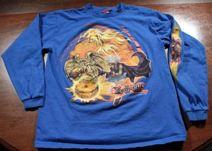 Vintage 90s Shonen Jump's Yu-Gi-Oh! Long Sleeve T-Shirt 1996 Youth XL Yu Gi Oh - Picture 1 of 4