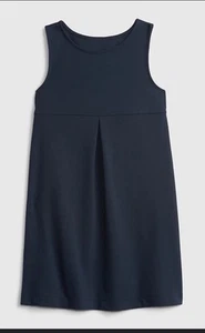 NWT GAP Girls Navy Blue Knit Jumper Dress Sleeveless Sz Small (6-7) - Picture 1 of 8