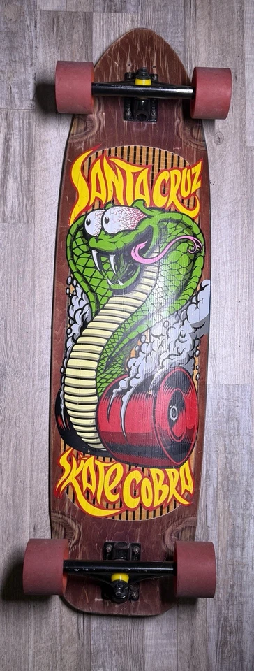 SANTA CRUZ SKATE COBRA LONGBOARD De colección Gran Forma He estado en garaje durante años Foto 1 de 4